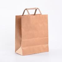 Custom Clothing Shopping Kraft Brown Clothes Packaging Bags With Handle
