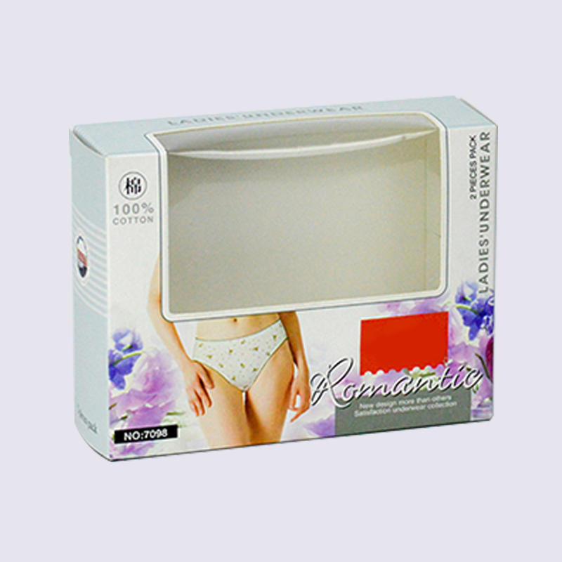 convenient opening underwear packaging box with window