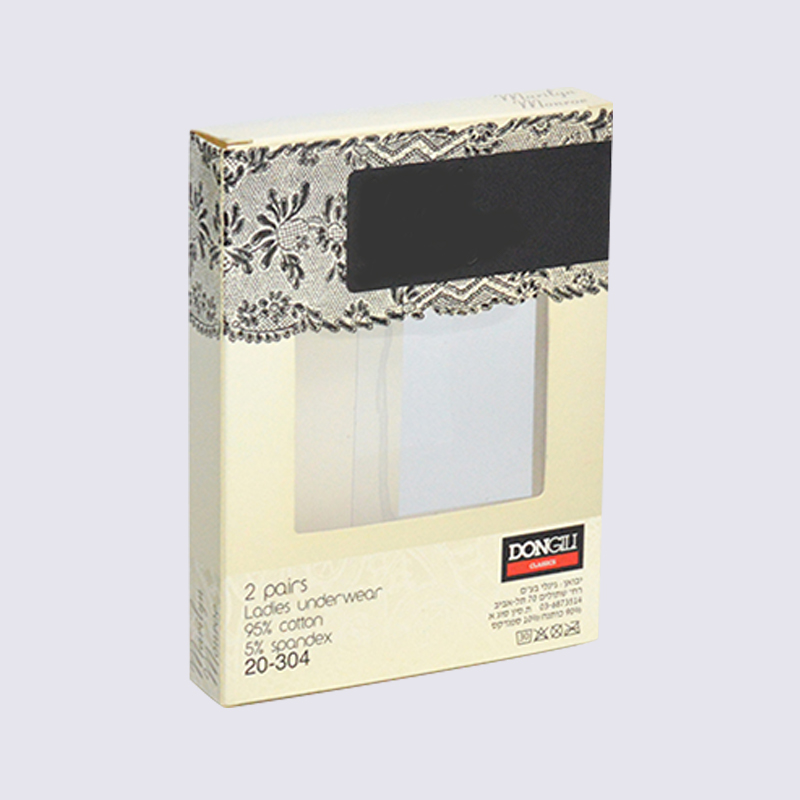 SWIFT Lady’s underwear packaging box With PVC window on both sides Underwear Cardboard Box image20