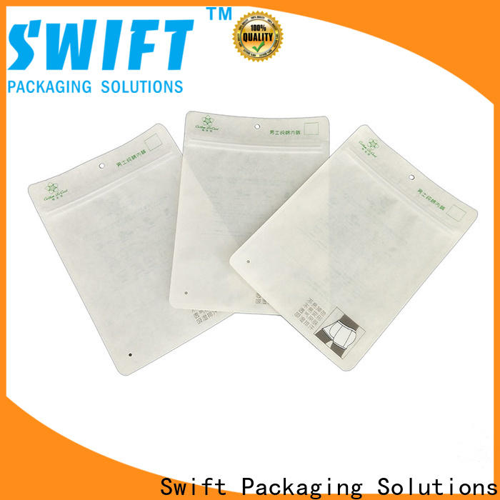 SWIFT plastic packaging bags wholesale supplier for underwear